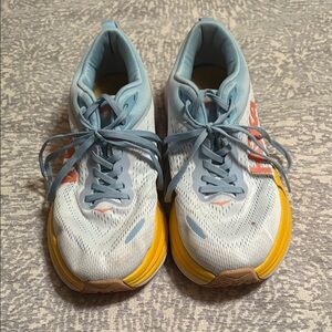 Hoka Blue and Yellow Women's Sneakers